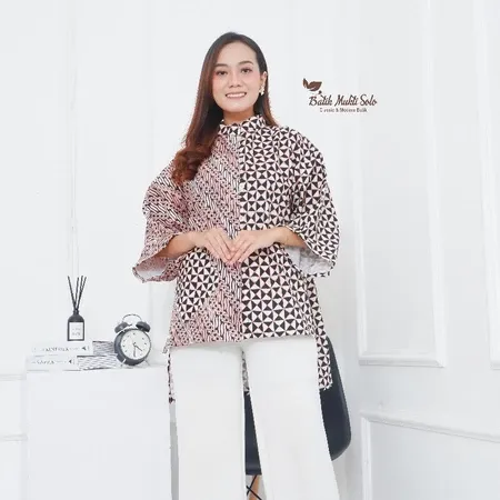 Blouse Batik Kombinasi Tulis Premium Limited Edition