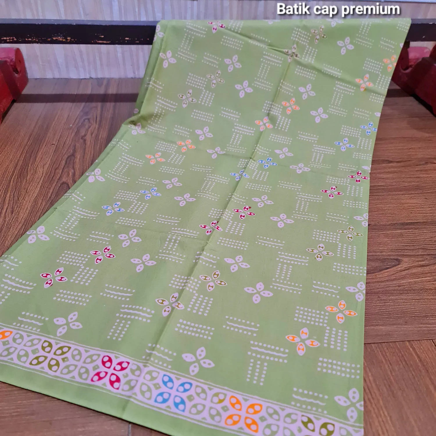 Kain Batik Colet Anyaman Bunga Pistachio
