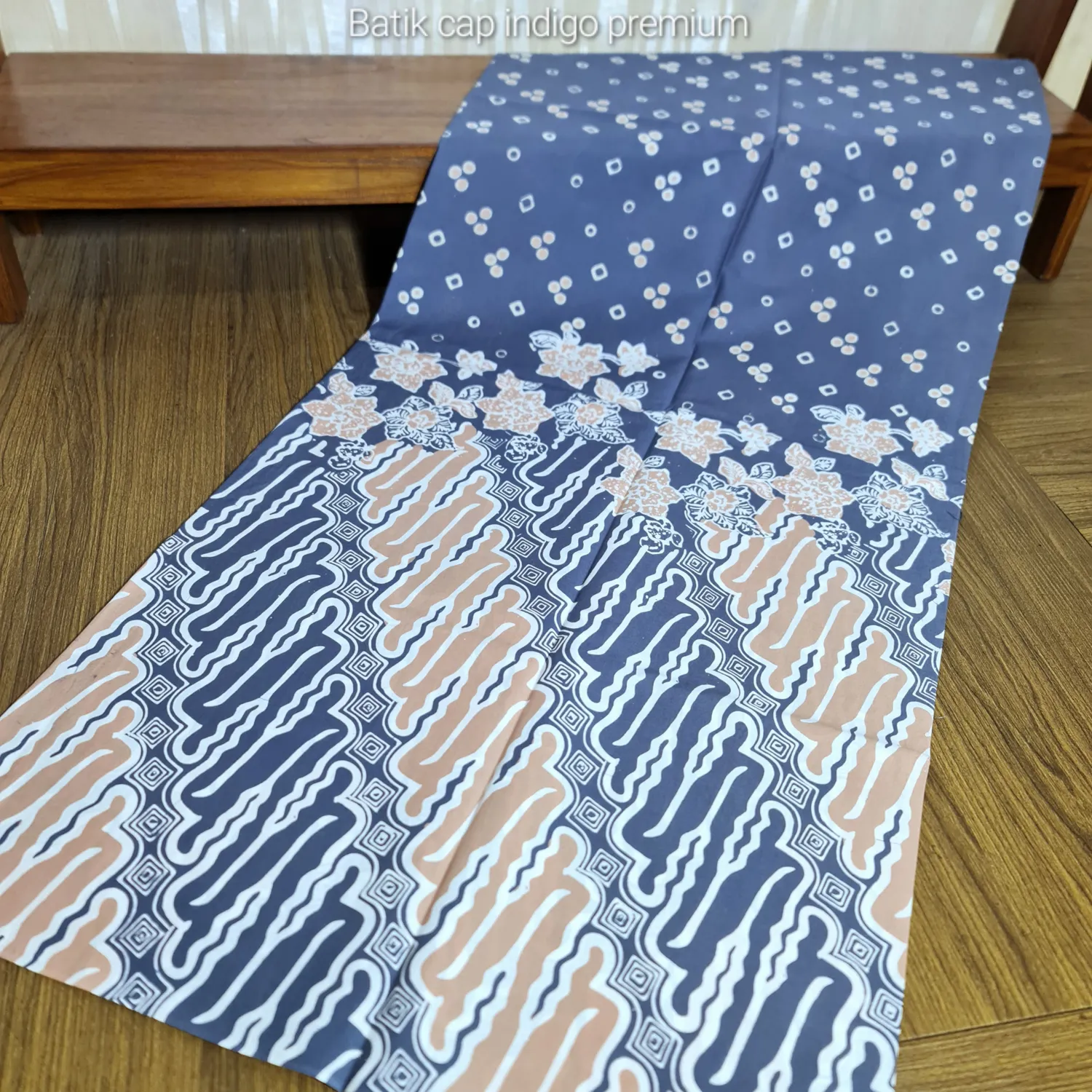 Kain Batik Colet Parang Lereng Indigo