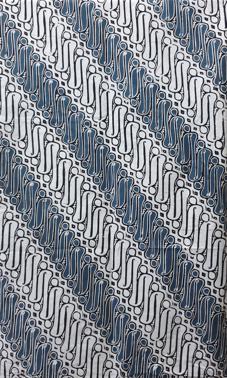 Kain Batik Cap Indigo  Premium S04178