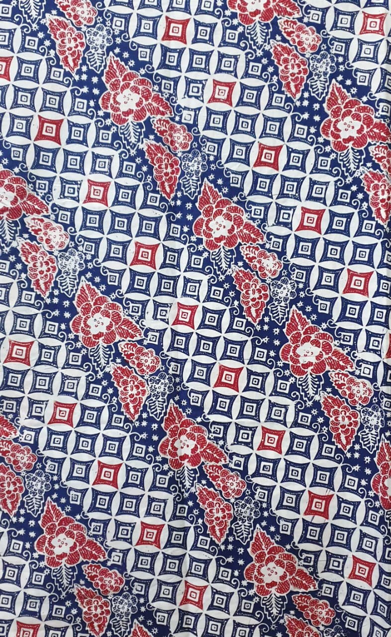 Kain Batik Cap Indigo  Premium S04173