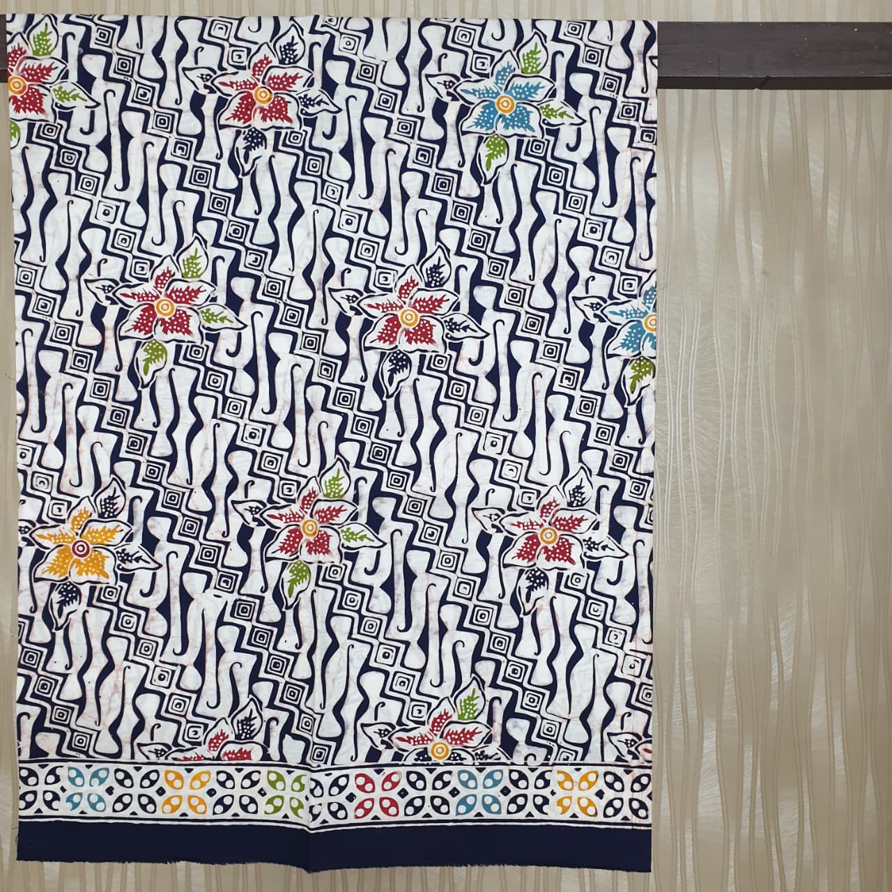 Kain Batik Cap Indigo  Premium S04163