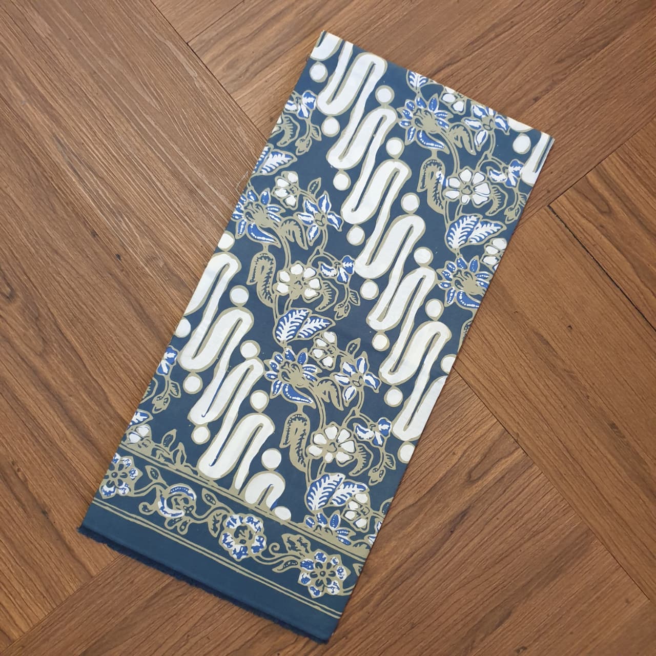 Kain Batik kOMBINASI TULIS INDIGO Premium T0370